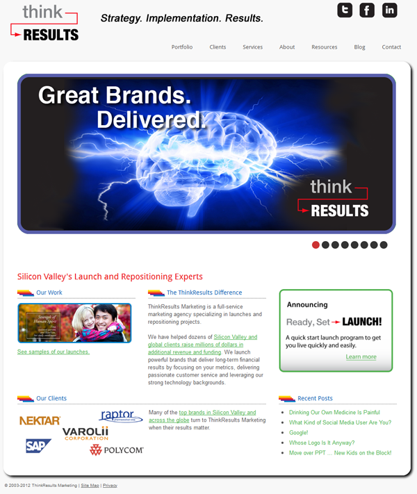 ThinkResults Marketing website