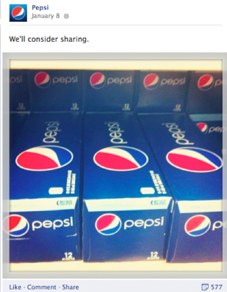 Pepsi Facebook January 8