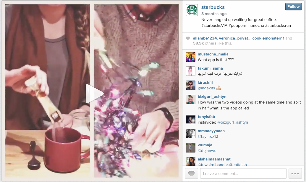 Starbucks Instagram Video