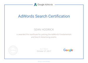 Google Adwords Certificate